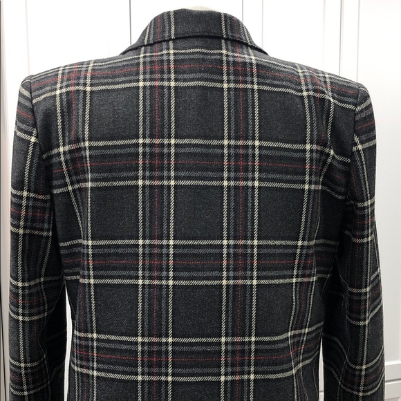 Alia Plaid Blazer – Women’s Size 12 – Grey/Red/Off-White - Picture 8 of 13
